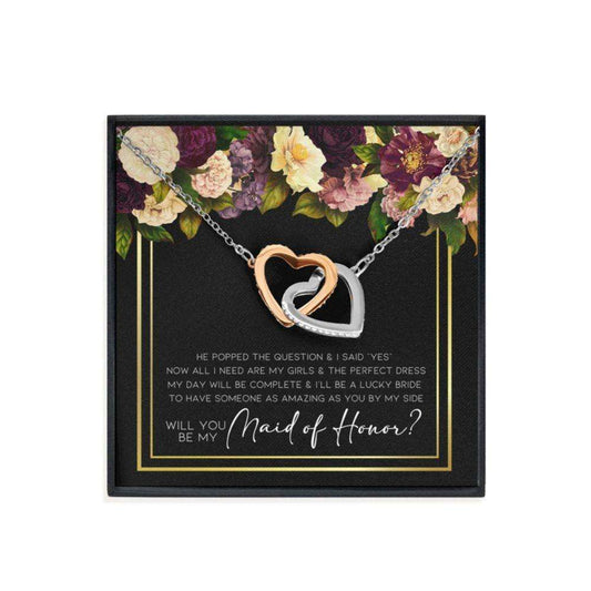 Friend Necklace, Maid Of Honor Proposal Necklace, Will You Be My Maid Of Honor Wedding Day Gift Gift For Bride Rakva