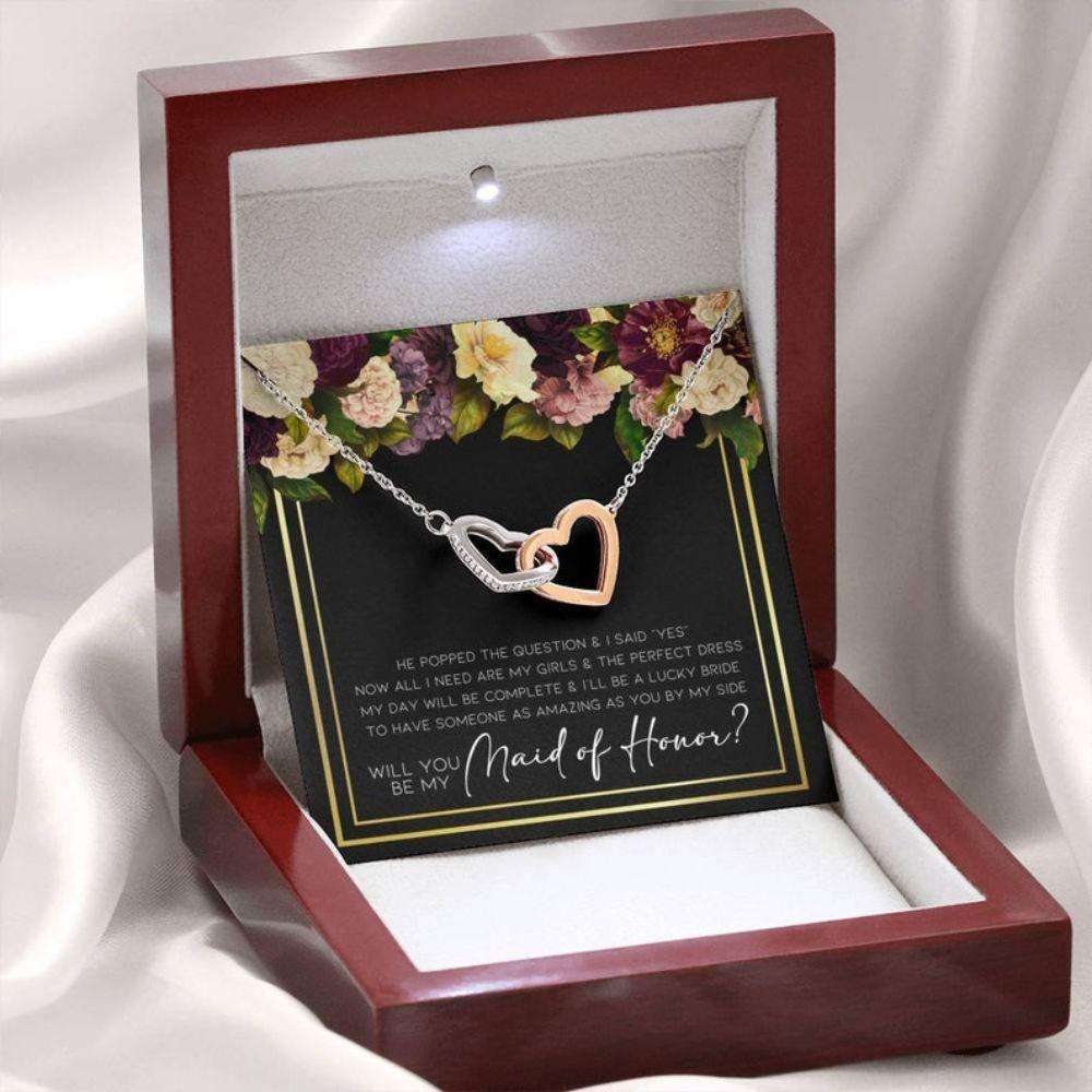 Friend Necklace, Maid Of Honor Proposal Necklace, Will You Be My Maid Of Honor Wedding Day Gift Gift For Bride Rakva