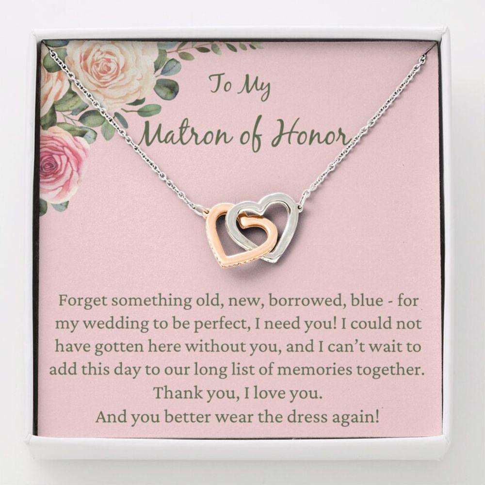 Friend Necklace, Matron Of Honor Necklace Gift From Bride, Bridesmaid , Matron Of Honor Thanks Gifts For Friend Rakva