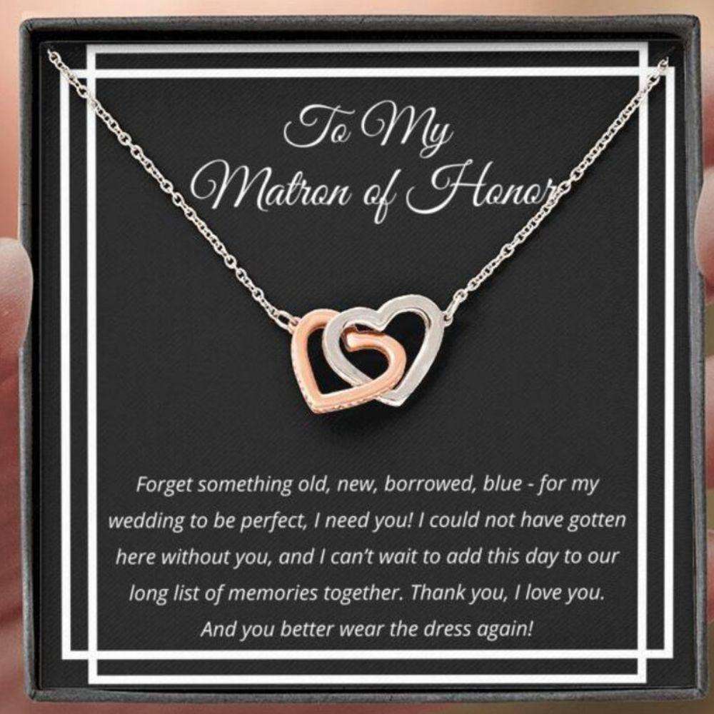 Friend Necklace, Matron Of Honor Necklace Gift From Bride, Bridesmaid ,Matron Of Honor Thanks826194 Gifts For Friend Rakva