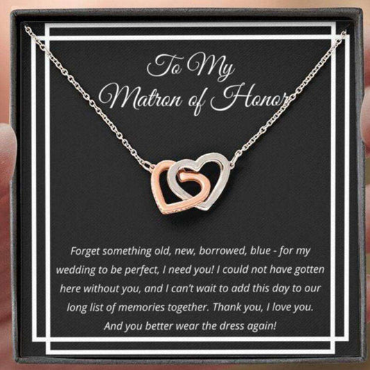 Friend Necklace, Matron Of Honor Necklace Gift From Bride, Bridesmaid ,Matron Of Honor Thanks826194 Gifts For Friend Rakva