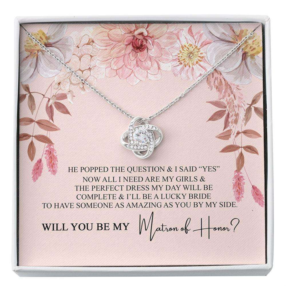 Friend Necklace, Matron Of Honor Proposal, Will You Be My Matron Of Honor Custom Necklace Gifts For Friend Rakva