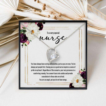 Friend Necklace, Mom Necklace, Nurse Retirement Party Gifts: Nurse Gift, Nurse Graduation, Nurses Day Forever Love Necklace Gifts For Friend Rakva