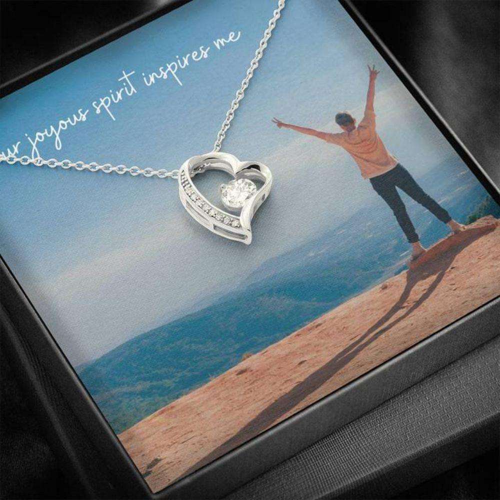 Friend Necklace, Mountain Joyous Spirit Heart Necklace Dughter's Day Rakva