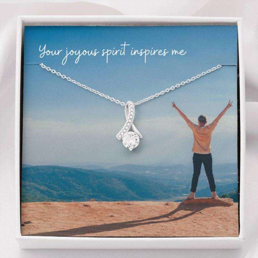 Friend Necklace, Mountain Joyous Spirit Inspires Me Necklace Dughter's Day Rakva