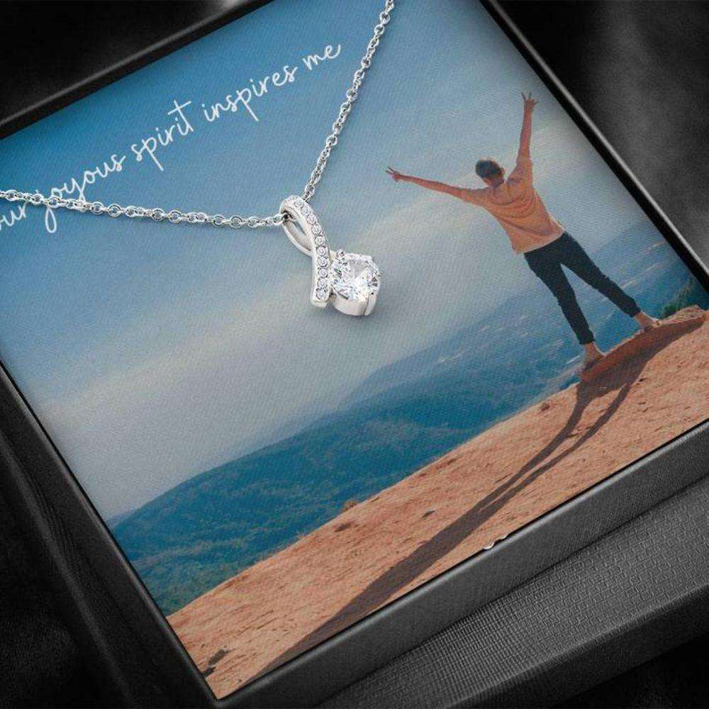 Friend Necklace, Mountain Joyous Spirit Inspires Me Necklace Dughter's Day Rakva