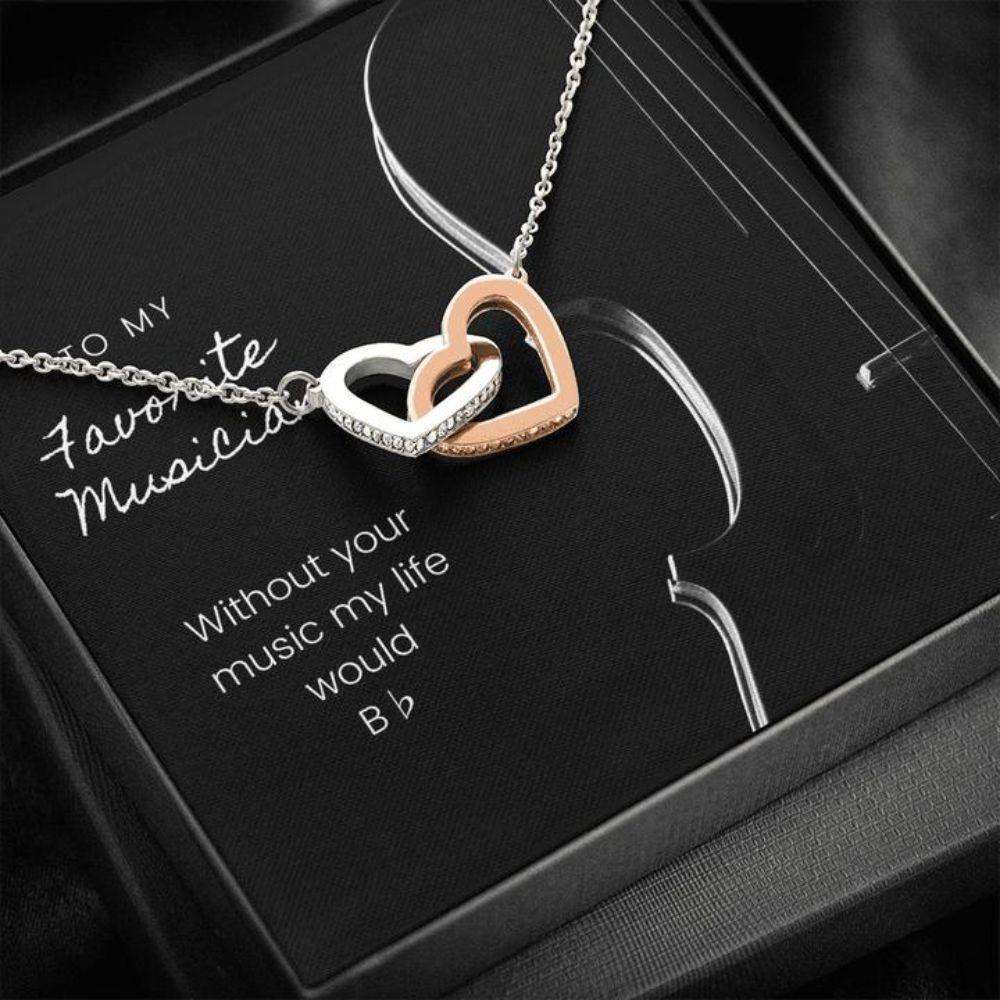 Friend Necklace, Musician Cello Dark Necklace “ Gift Necklace With Message Card Gifts For Friend Rakva