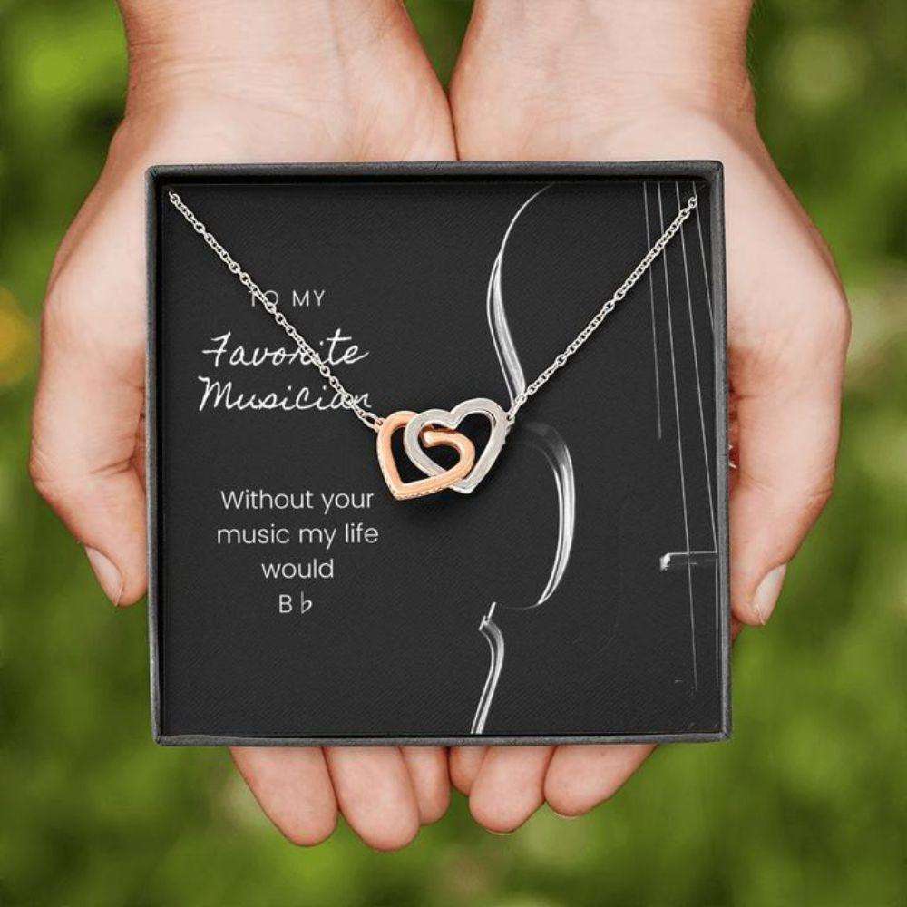 Friend Necklace, Musician Cello Dark Necklace “ Gift Necklace With Message Card Gifts For Friend Rakva