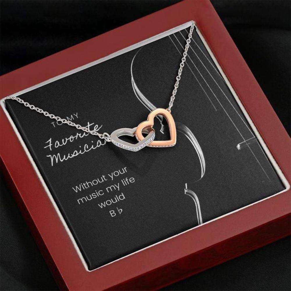 Friend Necklace, Musician Cello Dark Necklace “ Gift Necklace With Message Card Gifts For Friend Rakva