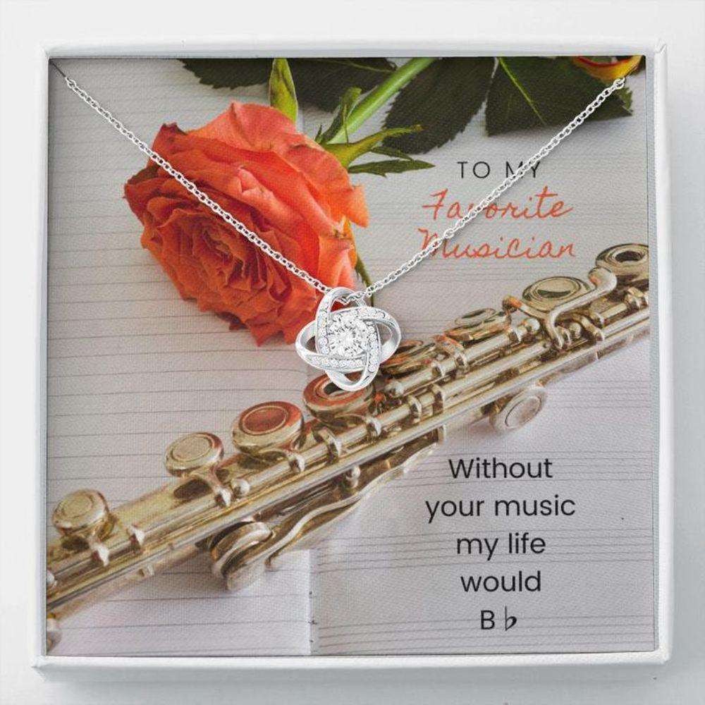 Friend Necklace, Musician Flute Necklace Stronger Together Gift Necklace Gifts For Friend Rakva