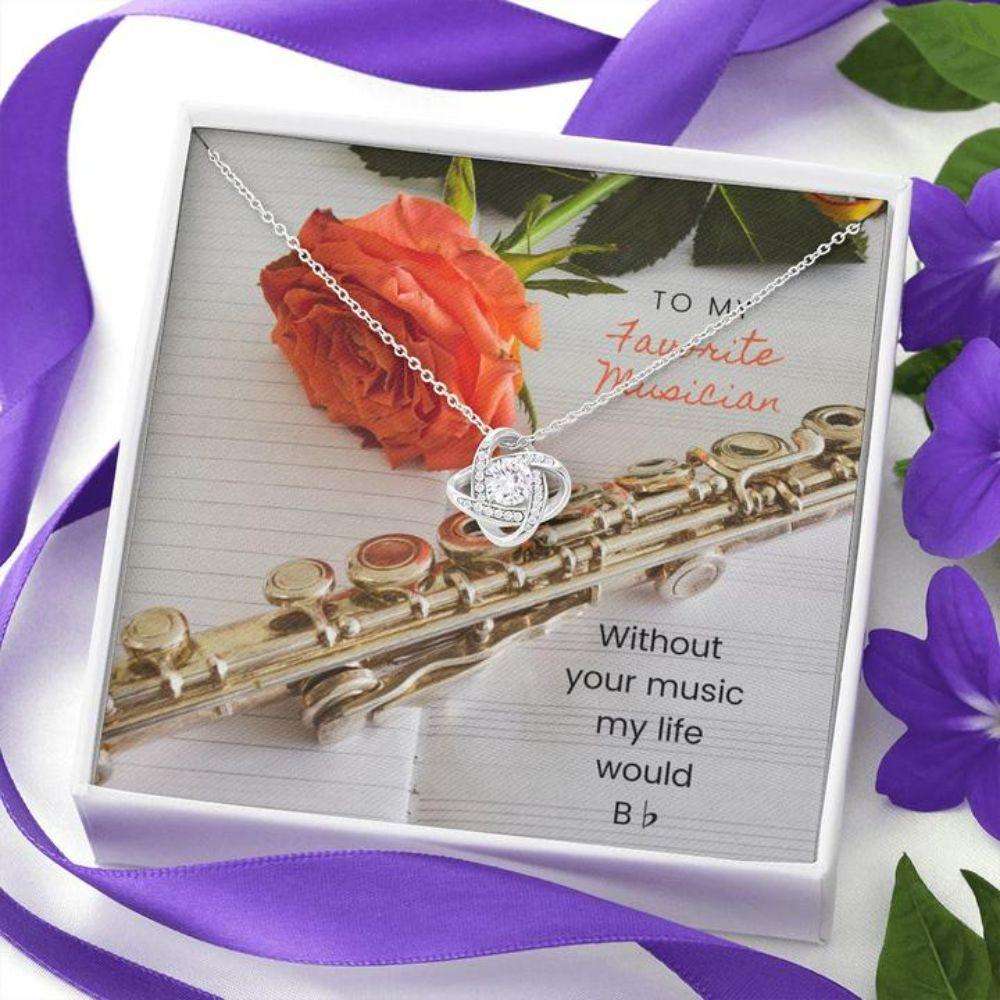 Friend Necklace, Musician Flute Necklace Stronger Together Gift Necklace Gifts For Friend Rakva