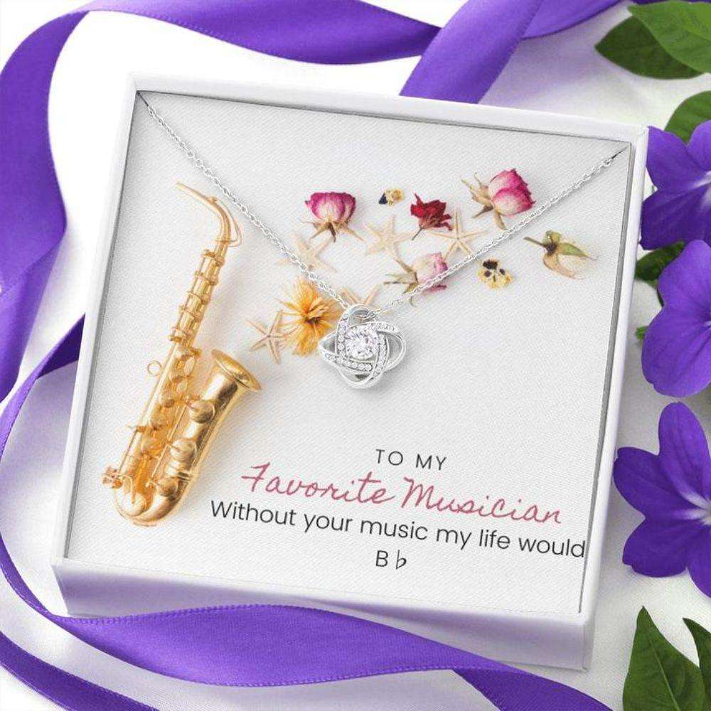 Friend Necklace, Musician Saxophone Necklace Stronger Together Gift Necklace Gifts For Friend Rakva