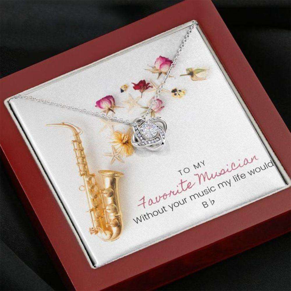 Friend Necklace, Musician Saxophone Necklace Stronger Together Gift Necklace Gifts For Friend Rakva