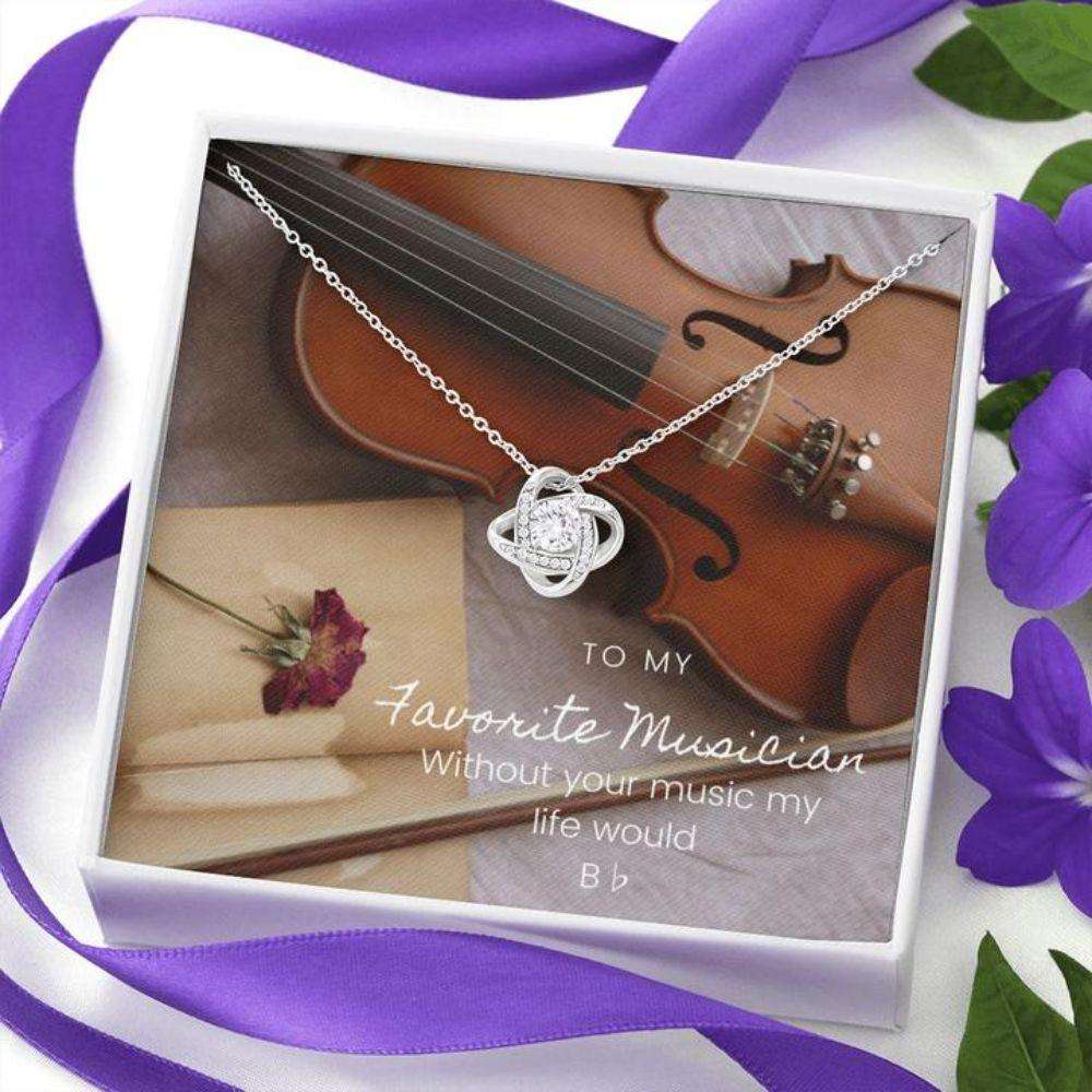 Friend Necklace, Musician Violin Necklace Stronger Together “ Gift Necklace With Message Card Gifts For Friend Rakva