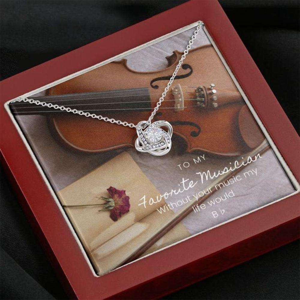 Friend Necklace, Musician Violin Necklace Stronger Together “ Gift Necklace With Message Card Gifts For Friend Rakva