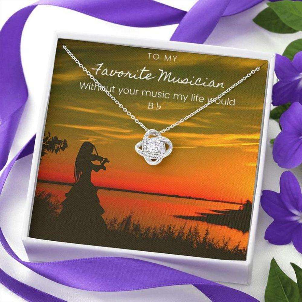 Friend Necklace, Musician Violin Silhouette Necklace Stronger Together Gift Necklace Gifts For Friend Rakva