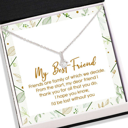 Friend Necklace, My Best Friend Necklace Card “ Alluring Beauty Necklace -Jewelry For Best Friend, Friend Gifts Gifts For Friend Rakva