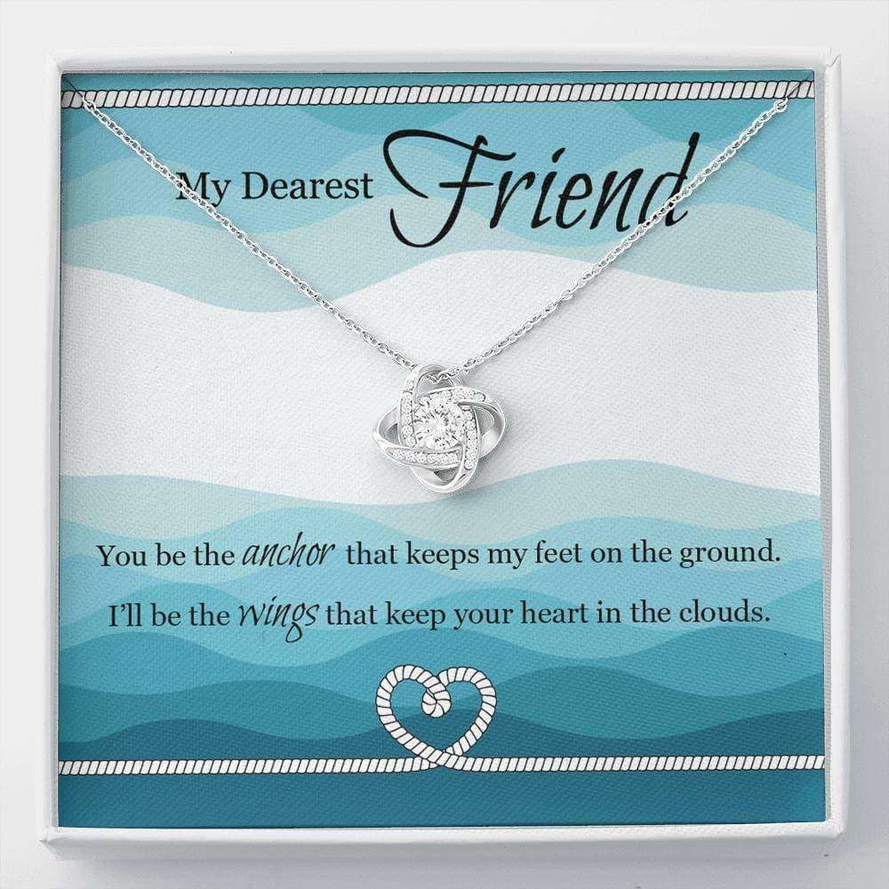 Friend Necklace, My Dearest Friend Love Knot Necklace Gifts For Friend Rakva