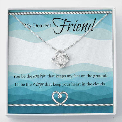 Friend Necklace, My Dearest Friend Love Knot Necklace Gifts For Friend Rakva