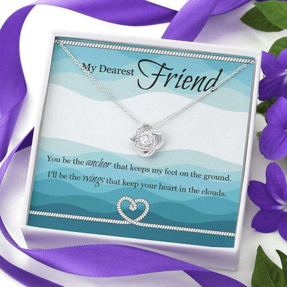 Friend Necklace, My Dearest Friend Love Knot Necklace Gifts For Friend Rakva