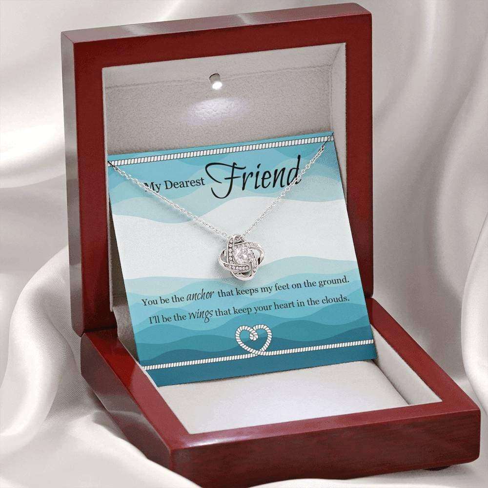 Friend Necklace, My Dearest Friend Love Knot Necklace Gifts For Friend Rakva