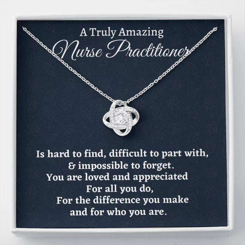 Friend Necklace, Nurse Practitioner Gift, Appreciation Gift For A Nurse Practitioner, Love Knot Necklace Gifts For Friend Rakva