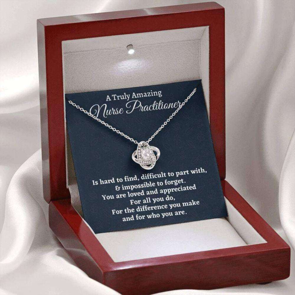 Friend Necklace, Nurse Practitioner Gift, Appreciation Gift For A Nurse Practitioner, Love Knot Necklace Gifts For Friend Rakva