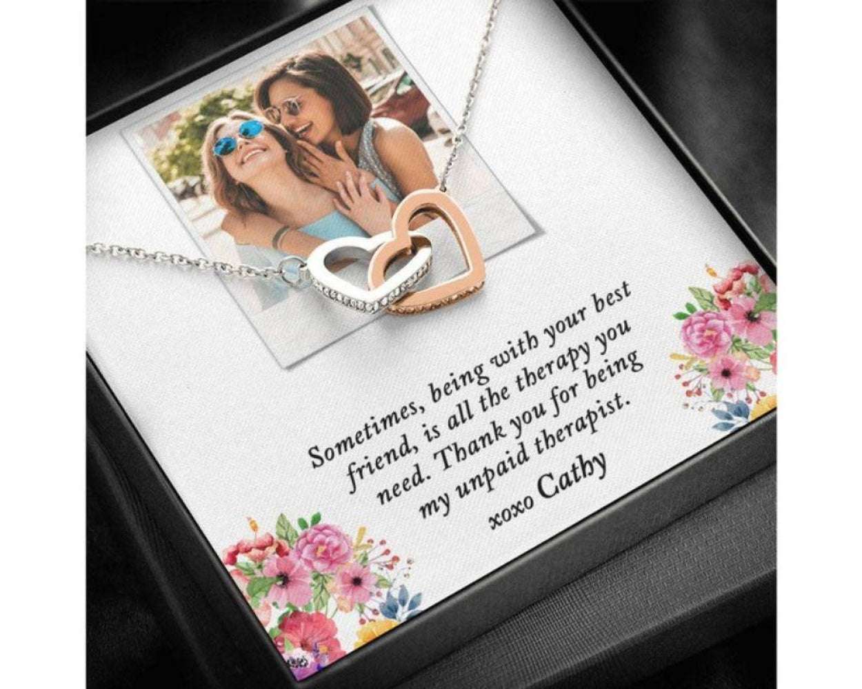 Friend Necklace, Personalized Necklace Best Friend Gift, Gift For Bff, Friendship, Bestie Custom Name Gifts For Friend Rakva