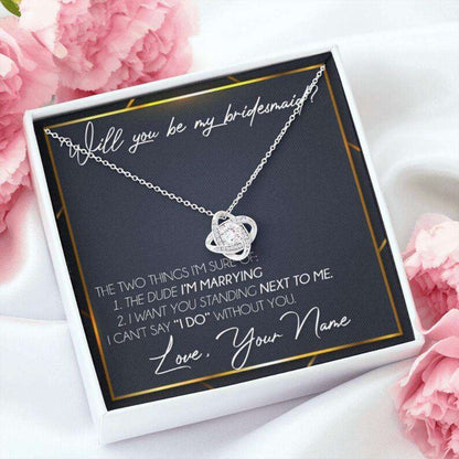 Friend Necklace, Personalized Necklace Bridesmaid Proposal Gift, Will You Be My Bridesmaid Custom Name Gifts For Friend Rakva