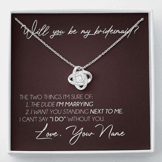 Friend Necklace, Personalized Necklace Bridesmaid Proposal Gift, Will You Be My Bridesmaid Custom Name Gifts For Friend Rakva