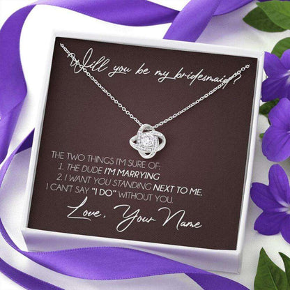 Friend Necklace, Personalized Necklace Bridesmaid Proposal Gift, Will You Be My Bridesmaid Custom Name Gifts For Friend Rakva