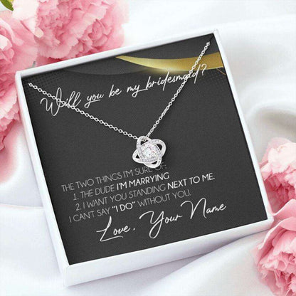 Friend Necklace, Personalized Necklace Bridesmaid Proposal Gift, Will You Be My Bridesmaid Custom Name Gifts For Friend Rakva