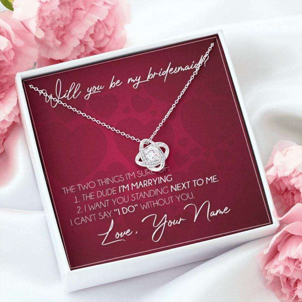 Friend Necklace, Personalized Necklace Bridesmaid Proposal Gift, Will You Be My Bridesmaid Custom Name Gifts For Friend Rakva