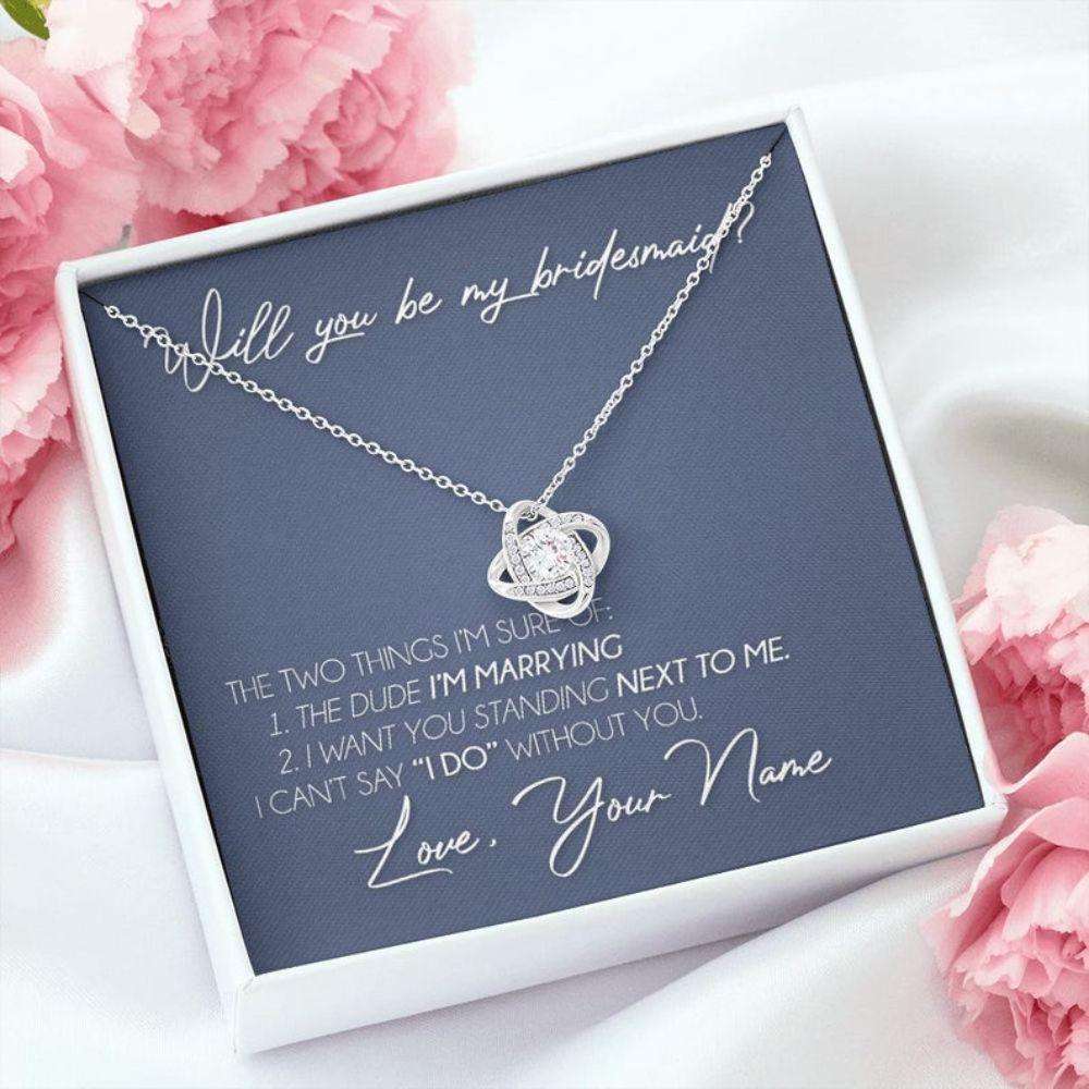 Friend Necklace, Personalized Necklace Bridesmaid Proposal Gift, Will You Be My Bridesmaid Custom Name Gifts For Friend Rakva