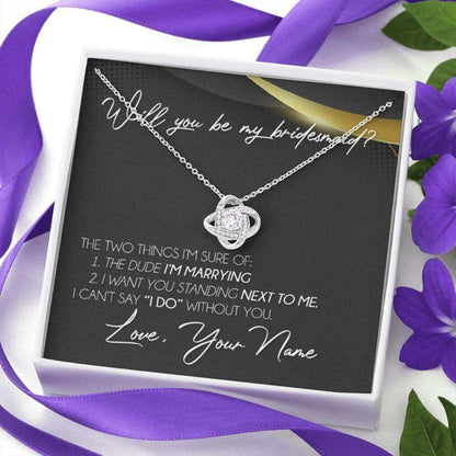 Friend Necklace, Personalized Necklace Bridesmaid Proposal Gift, Will You Be My Bridesmaid Custom Name Gifts For Friend Rakva