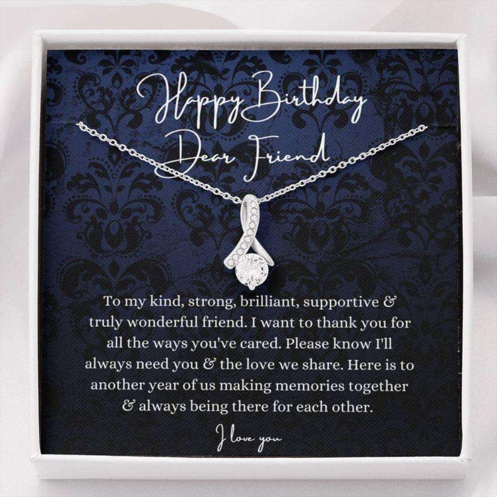 Friend Necklace Present, Happy Birthday Best Friend Necklace, Bff Birthday Gift With Poem Gifts For Friend Rakva