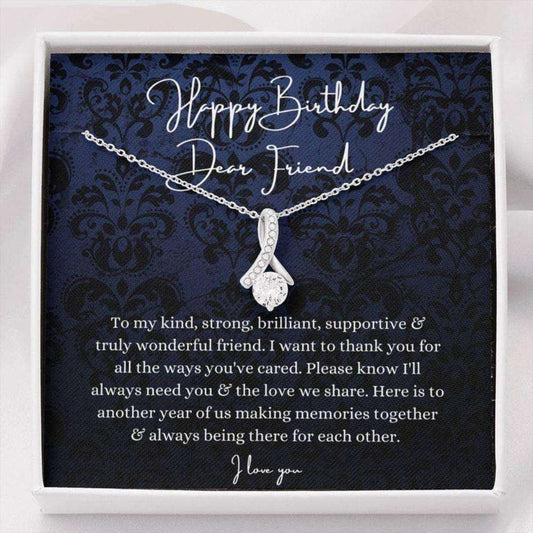 Friend Necklace Present, Happy Birthday Best Friend Necklace, Bff Birthday Gift With Poem Gifts For Friend Rakva