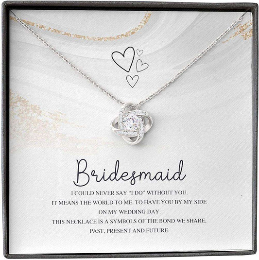 Friend Necklace, Sister Necklace, Bridesmaid Gifts Necklace For Women, Say I Do Without You Wedding Gifts For Friend Rakva