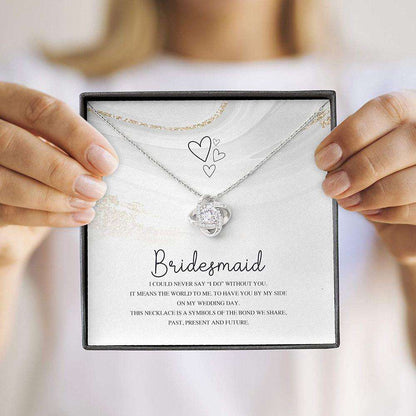 Friend Necklace, Sister Necklace, Bridesmaid Gifts Necklace For Women, Say I Do Without You Wedding Gifts For Friend Rakva