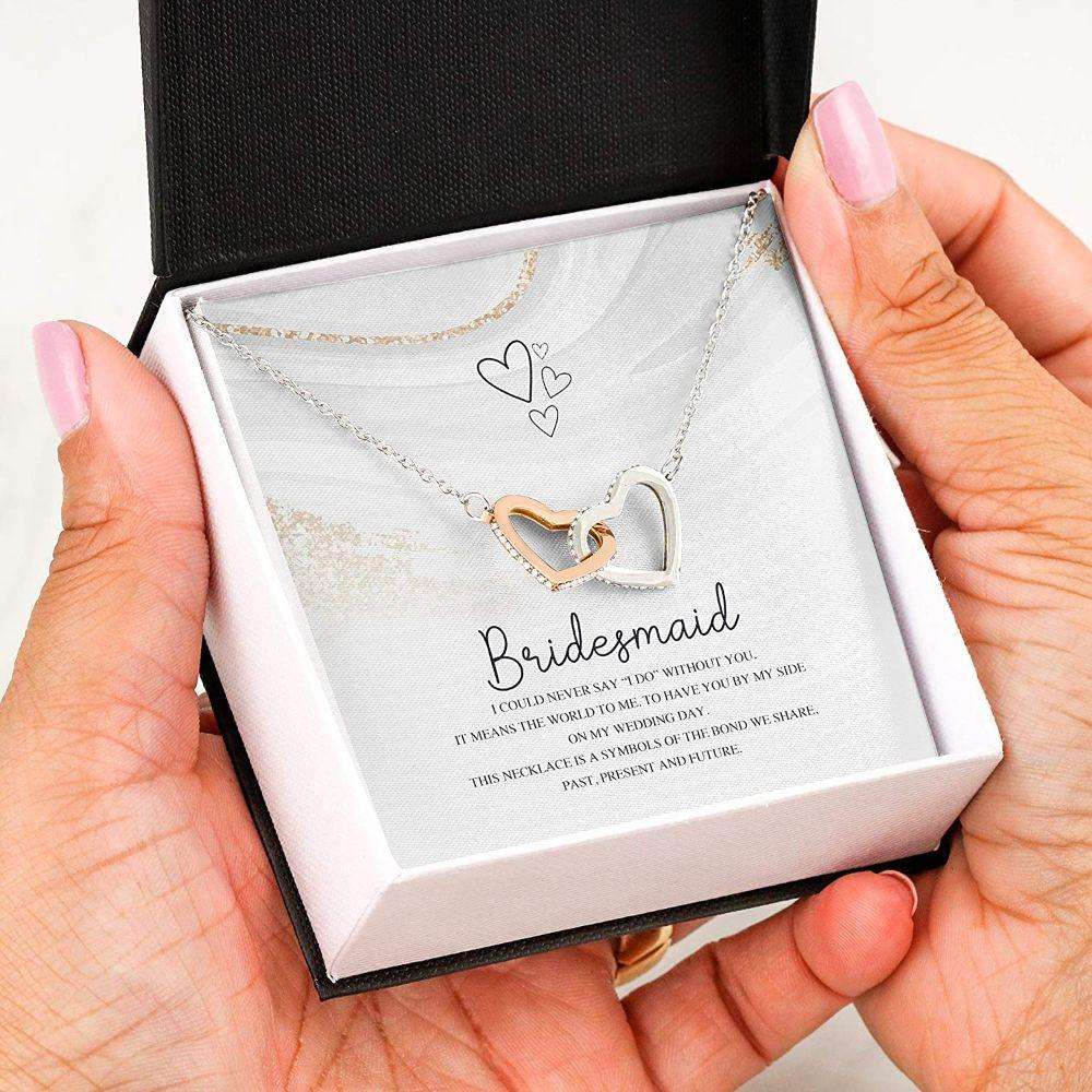 Friend Necklace, Sister Necklace, Bridesmaid Gifts Necklace For Women, Say I Do Without You Wedding Gifts For Friend Rakva