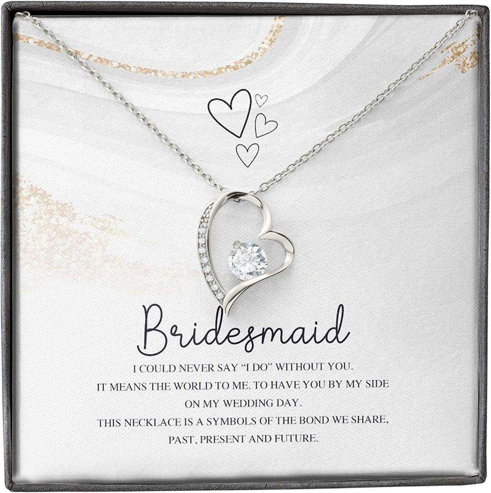 Friend Necklace, Sister Necklace, Bridesmaid Gifts Necklace For Women, Say I Do Without You Wedding Gifts For Friend Rakva