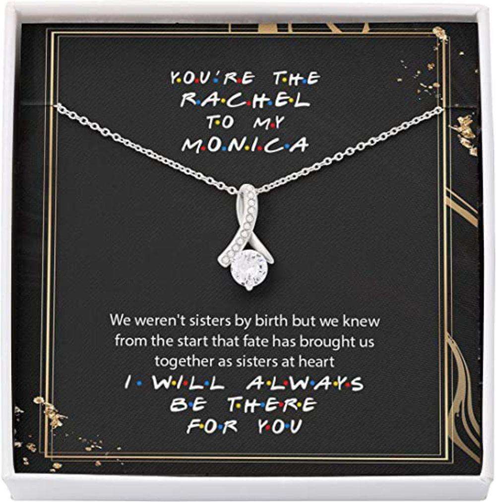 Friend Necklace, Sister Necklace, Necklace For Women, Bestie Unbiological Soul Sister Bff Forever Rachel To Monica Fate Heart Necklace Gifts For Friend Rakva