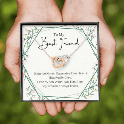 Friend Necklace, Sister Necklace, To My Best Friend Necklace, Distance Never Separates, Present For Best Friend Gifts For Friend Rakva