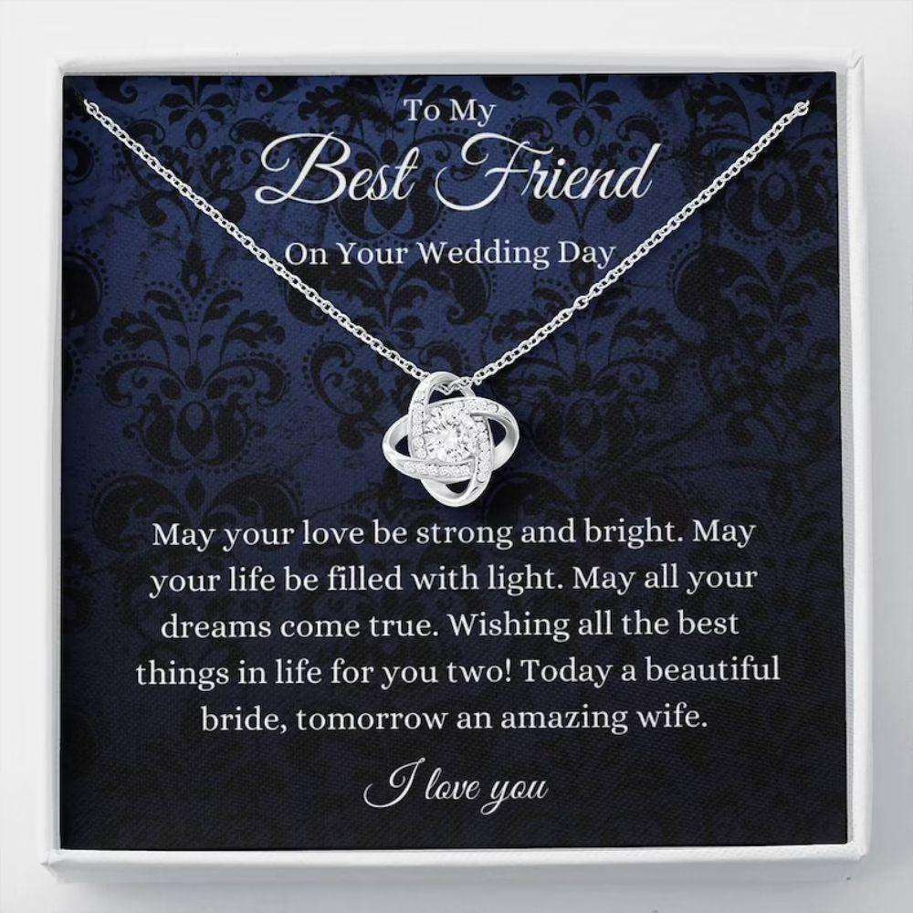 Friend Necklace, Sister Necklace, To My Best Friend On Her Wedding Day Necklace, Gifts For Bride From Best Friend Gift For Bride Rakva