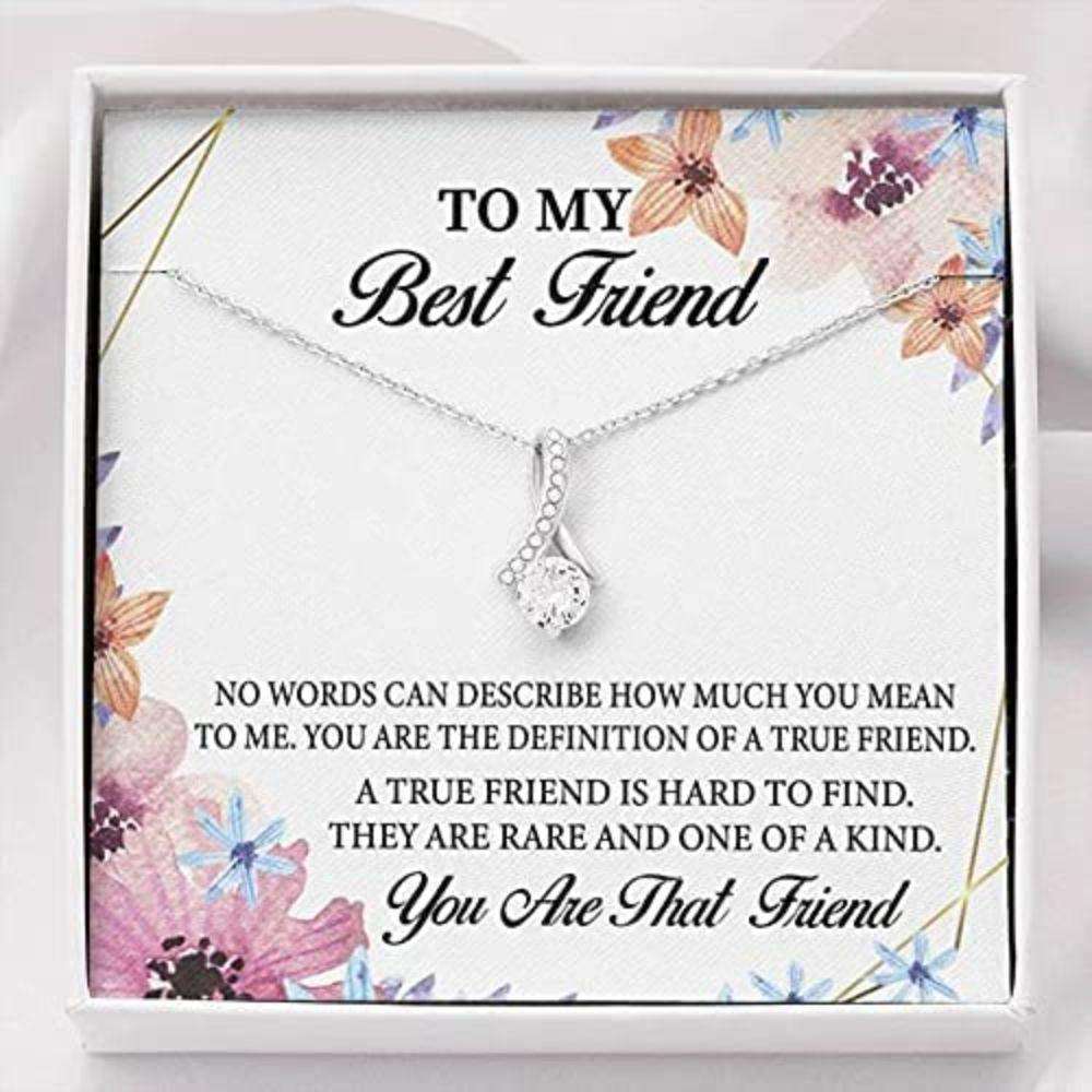 Friend Necklace, Sister Necklace, To My Best Friend Thank You Necklace “ No Words Can Describe How Much You Mean Gifts For Friend Rakva