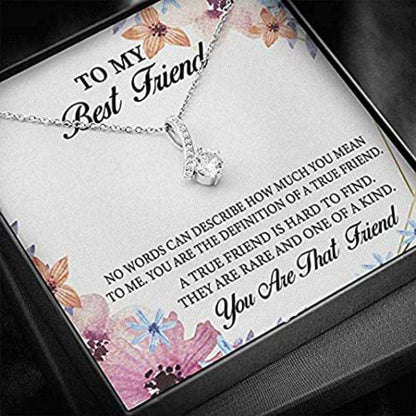 Friend Necklace, Sister Necklace, To My Best Friend Thank You Necklace “ No Words Can Describe How Much You Mean Gifts For Friend Rakva