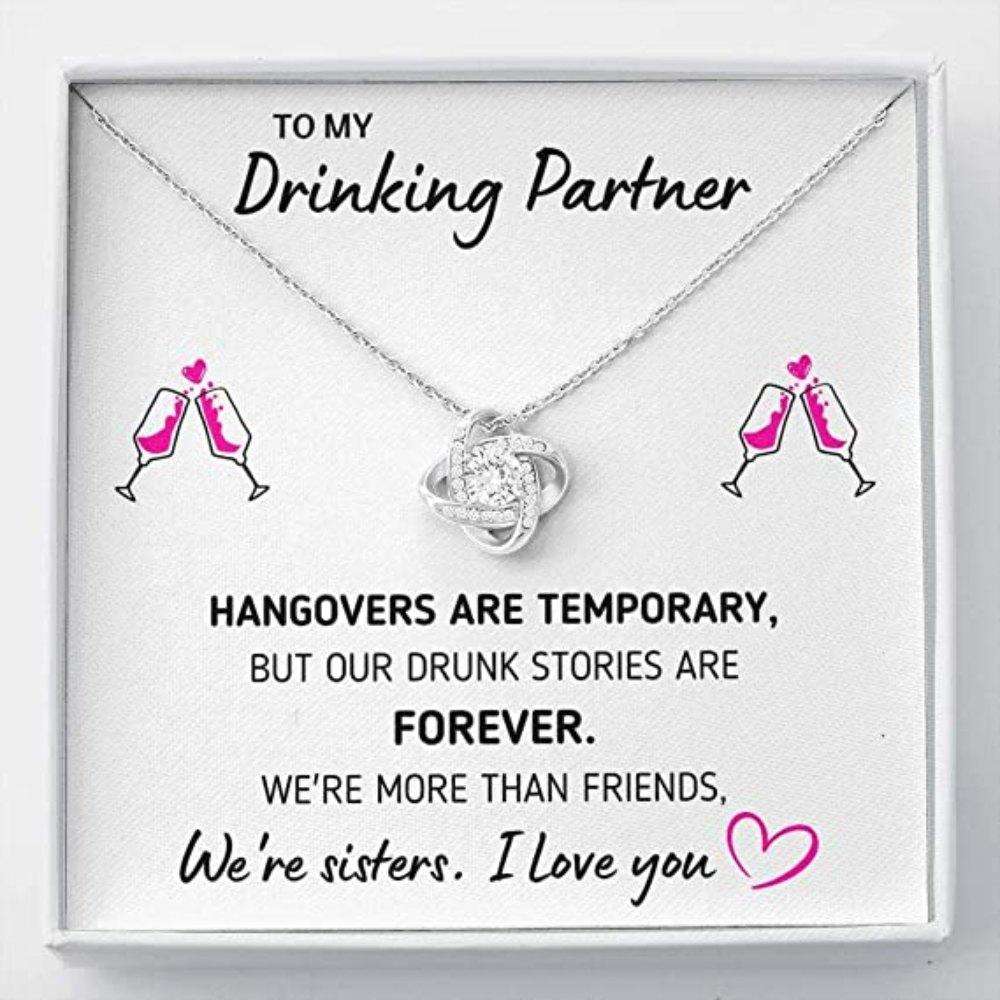 Friend Necklace, Sister Necklace, To My Drinking Partner Œmore Than Friends” Necklace. Necklace Gift For Best Friend Soul Sister Girlfriend Gifts For Friend Rakva