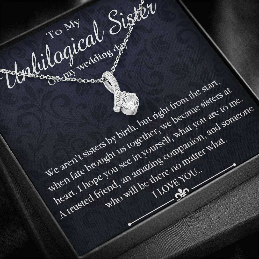 Friend Necklace, Sister Necklace, To My Unbiological Sister On My Wedding Day Gift Necklace, Best Friend, Wedding Gift Gifts For Friend Rakva