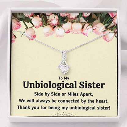 Friend Necklace, Sister Necklace, To My Unbiological Sister Œconnected By The Heart” Necklace. Gift For Best Friend Soul Sister Gifts For Friend Rakva