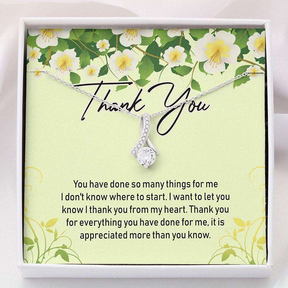 Friend Necklace, Thank You Necklace “ Thank You Gift “ Necklace With Gift Box Gifts For Friend Rakva